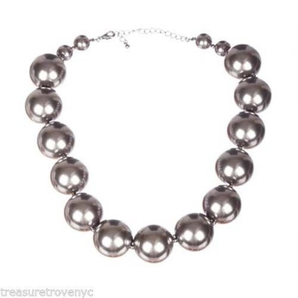 Treasure Trove NYC Silver Tone Ball Bead Necklace